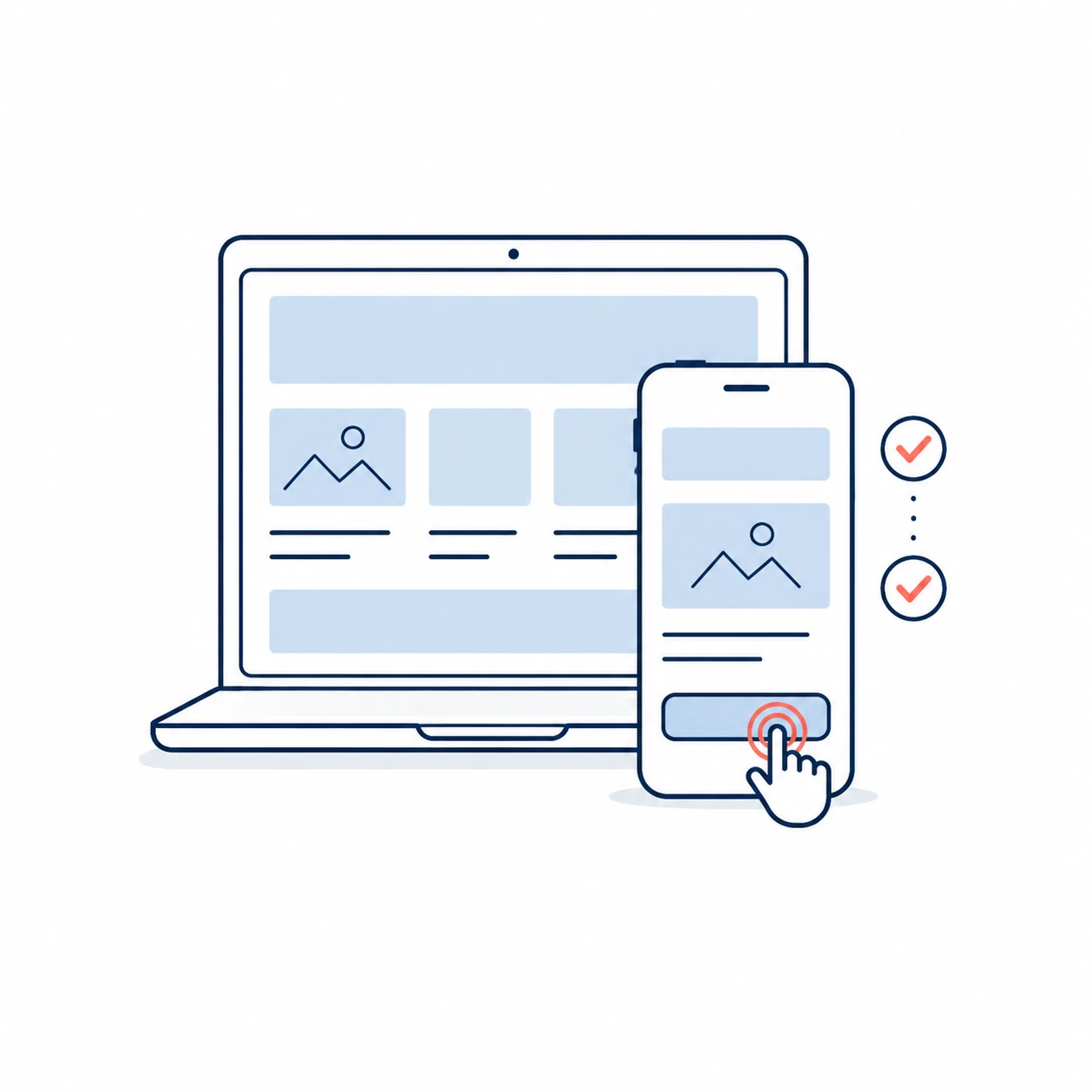 スマートフォン対応を表すイラスト